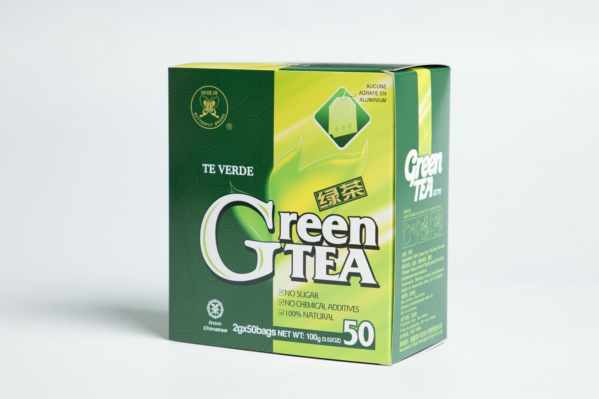 Green Double Chamber Tea Bags #GT710 2GX50BAGS